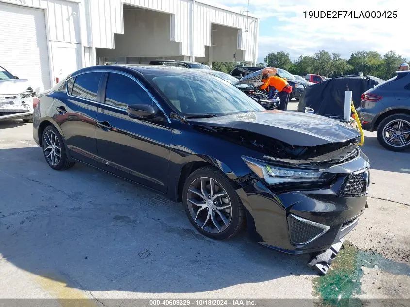 2020 Acura Ilx Premium Package/Technology Package VIN: 19UDE2F74LA000425 Lot: 40609329