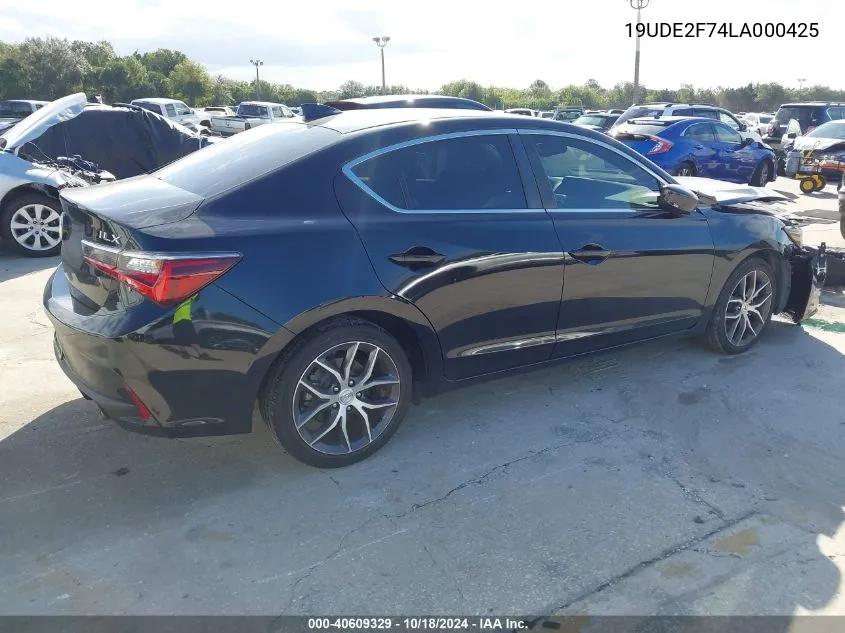 2020 Acura Ilx Premium Package/Technology Package VIN: 19UDE2F74LA000425 Lot: 40609329