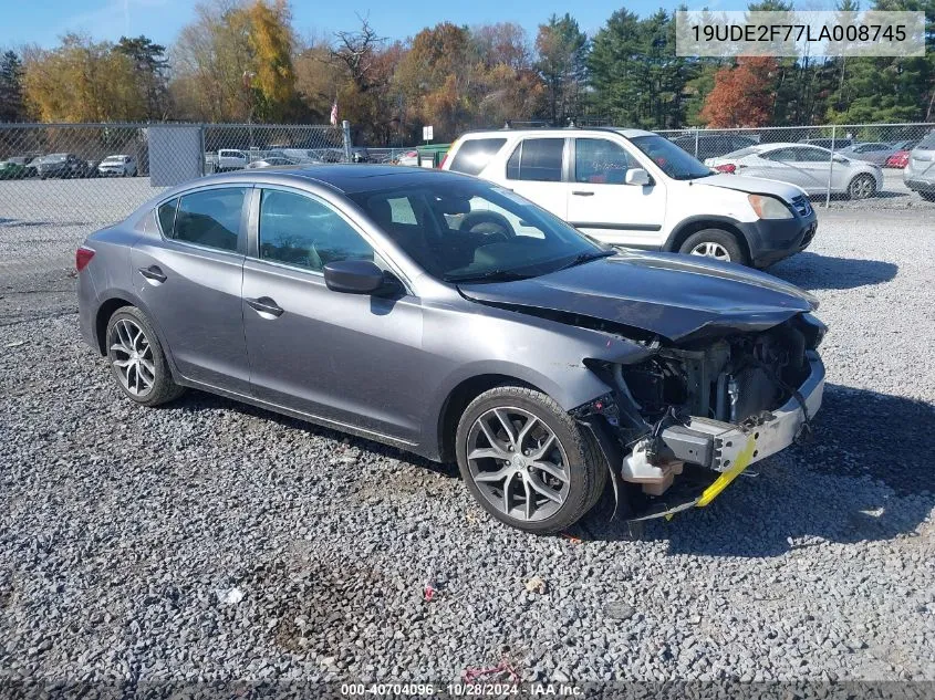 2020 Acura Ilx Premium Package/Technology Package VIN: 19UDE2F77LA008745 Lot: 40704096