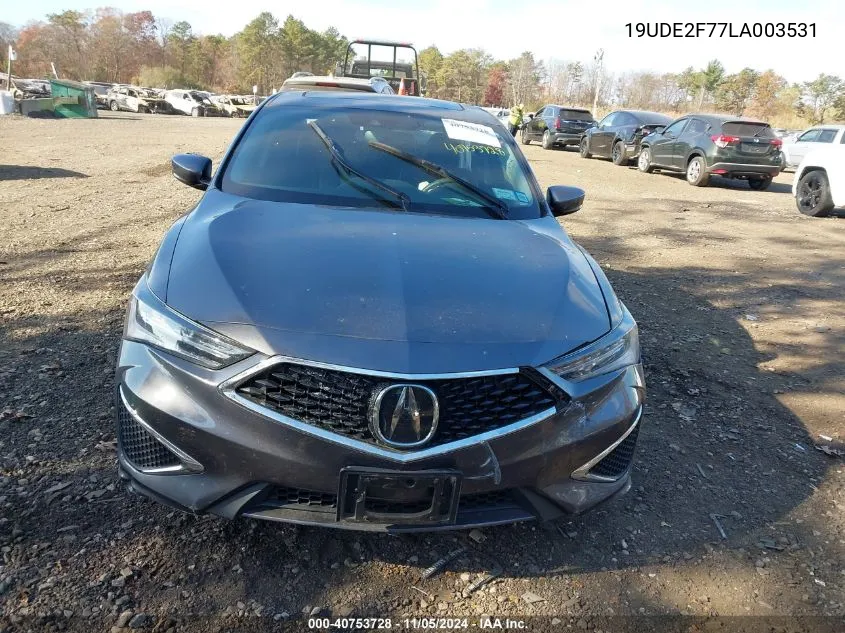 2020 Acura Ilx Premium Package/Technology Package VIN: 19UDE2F77LA003531 Lot: 40753728