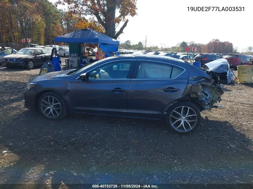 2020 Acura Ilx Premium Package/Technology Package VIN: 19UDE2F77LA003531 Lot: 40753728