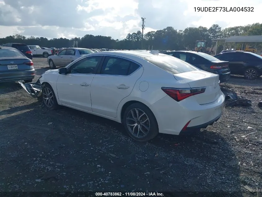 2020 Acura Ilx Premium Package/Technology Package VIN: 19UDE2F73LA004532 Lot: 40783862