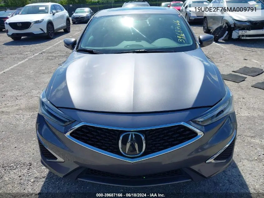 2021 Acura Ilx Premium Package/Technology Package VIN: 19UDE2F76MA009791 Lot: 39687166