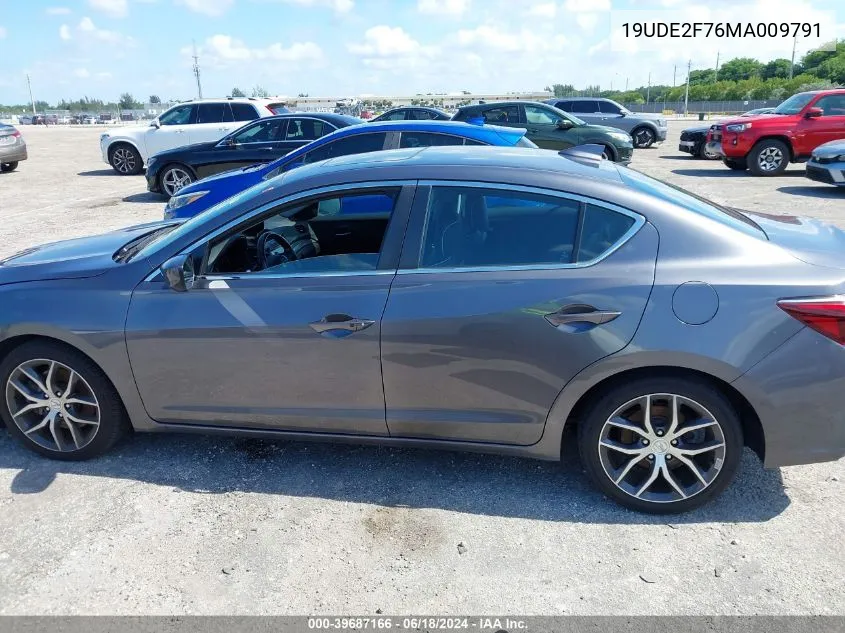 2021 Acura Ilx Premium Package/Technology Package VIN: 19UDE2F76MA009791 Lot: 39687166