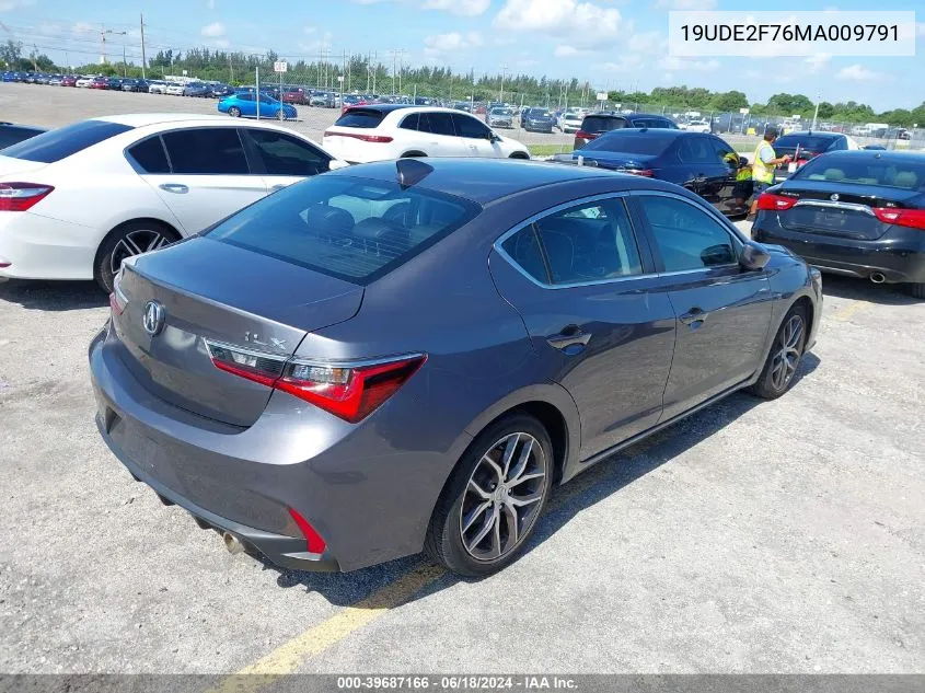 2021 Acura Ilx Premium Package/Technology Package VIN: 19UDE2F76MA009791 Lot: 39687166