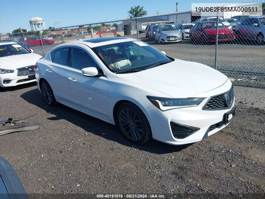 19UDE2F85MA000511 2021 Acura Ilx Premium A-Spec/Technology