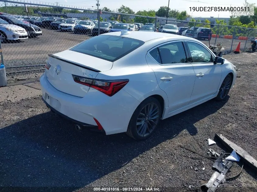 2021 Acura Ilx Premium A-Spec/Technology VIN: 19UDE2F85MA000511 Lot: 40151016