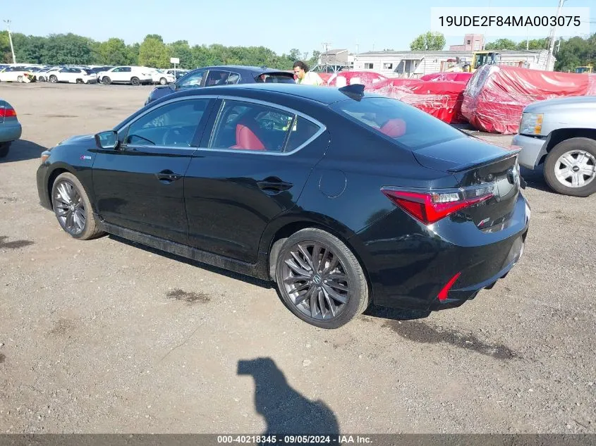 19UDE2F84MA003075 2021 Acura Ilx Premium A-Spec Packages/Technology A-Spec Packages