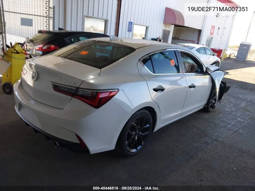 2021 Acura Ilx Premium Package/Technology Package VIN: 19UDE2F71MA007351 Lot: 40446818