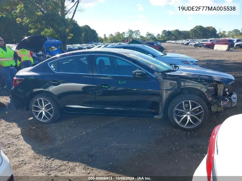 2021 Acura Ilx Premium Package/Technology Package VIN: 19UDE2F77MA005538 Lot: 40506413