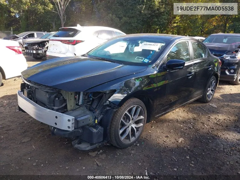 2021 Acura Ilx Premium Package/Technology Package VIN: 19UDE2F77MA005538 Lot: 40506413