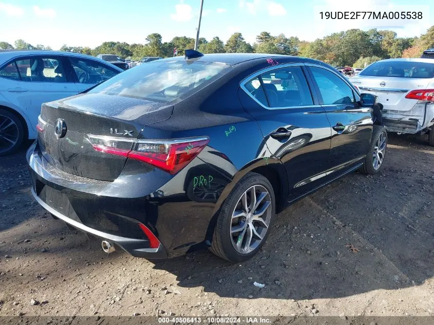 2021 Acura Ilx Premium Package/Technology Package VIN: 19UDE2F77MA005538 Lot: 40506413