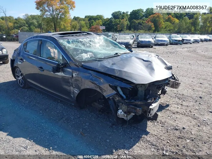 2021 Acura Ilx Premium/Technology VIN: 19UDE2F7XMA008367 Lot: 40547339