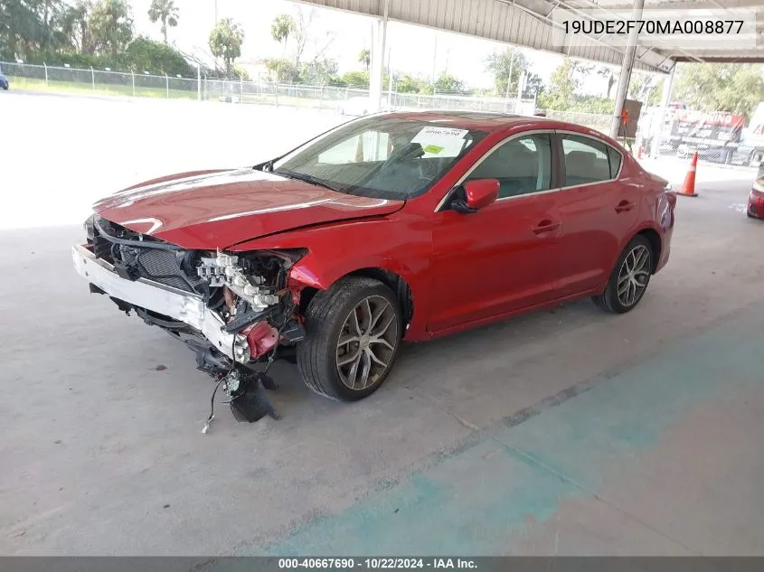 2021 Acura Ilx Premium Package/Technology Package VIN: 19UDE2F70MA008877 Lot: 40667690