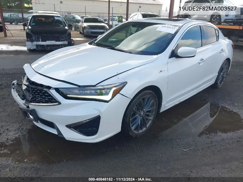 2021 Acura Ilx Premium A-Spec Packages/Technology A-Spec Packages VIN: 19UDE2F82MA003527 Lot: 40848152