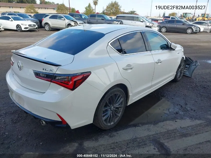 2021 Acura Ilx Premium A-Spec Packages/Technology A-Spec Packages VIN: 19UDE2F82MA003527 Lot: 40848152