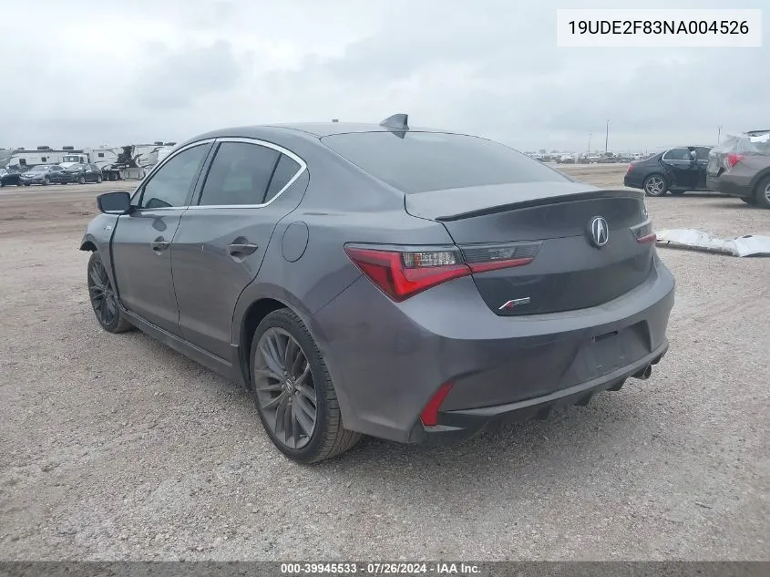 19UDE2F83NA004526 2022 Acura Ilx Premium A-Spec Packages/Technology A-Spec Packages