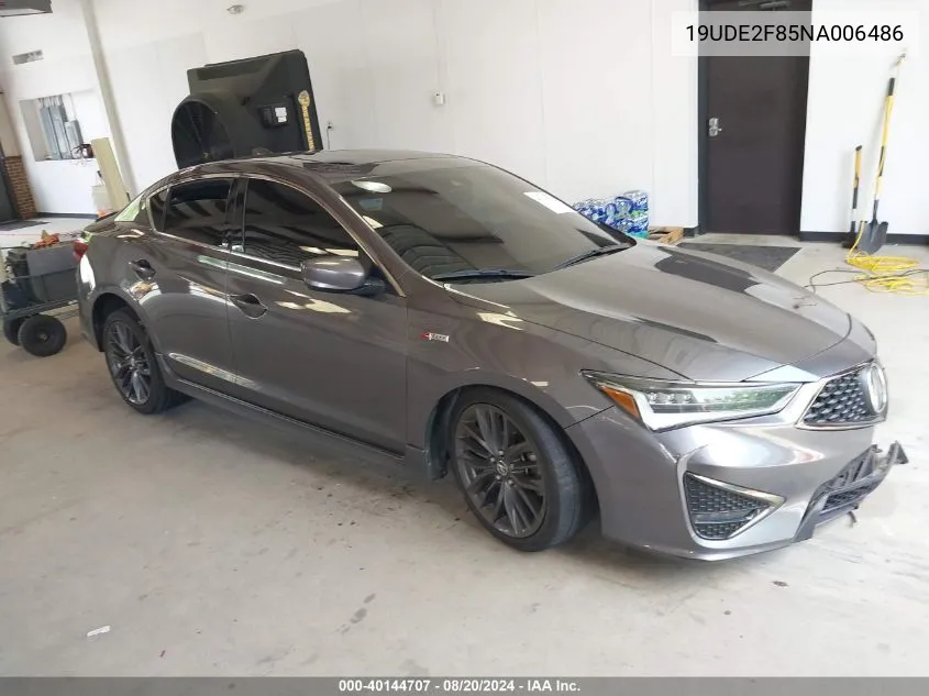 19UDE2F85NA006486 2022 Acura Ilx Premium A-Spec/Technology