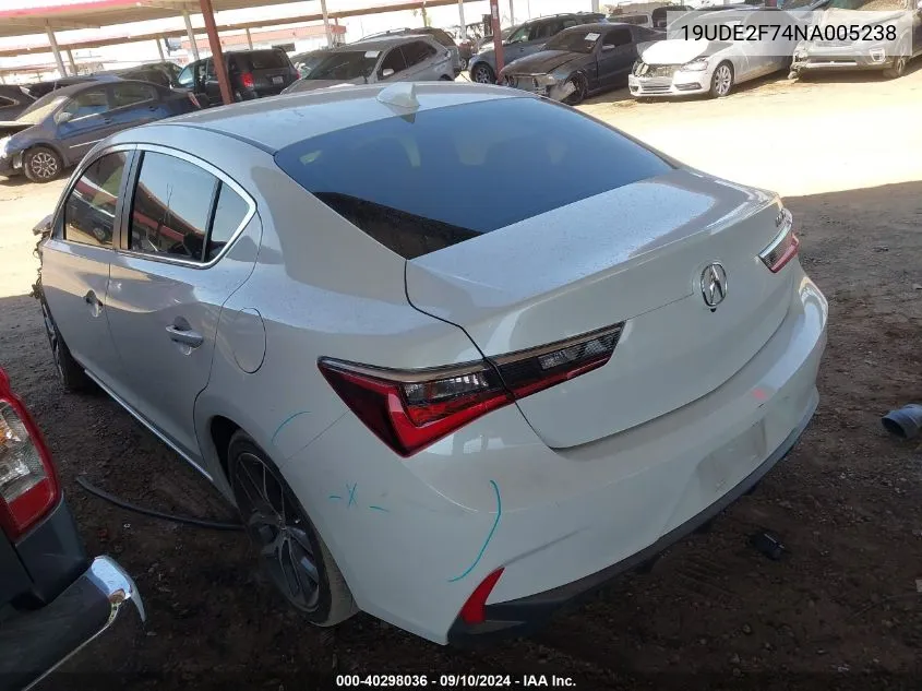 19UDE2F74NA005238 2022 Acura Ilx Premium Package