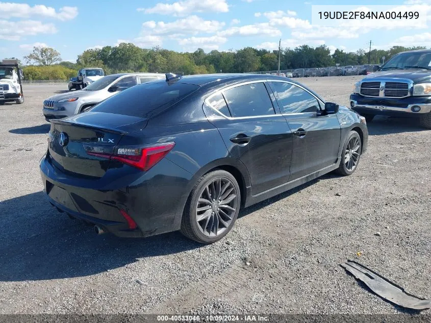 2022 Acura Ilx Premium A-Spec Packages/Technology A-Spec Packages VIN: 19UDE2F84NA004499 Lot: 40533046