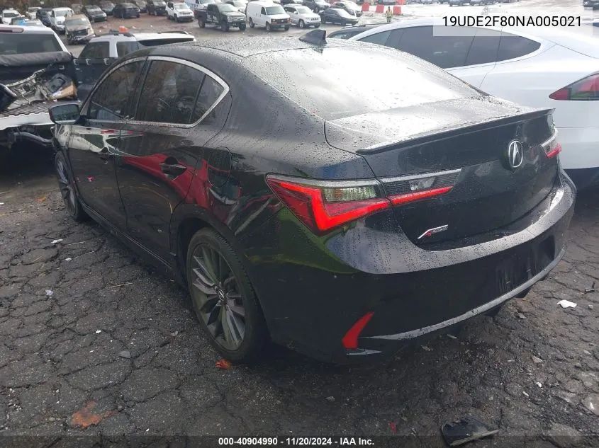 2022 Acura Ilx Premium A-Spec Packages/Technology A-Spec Packages VIN: 19UDE2F80NA005021 Lot: 40904990