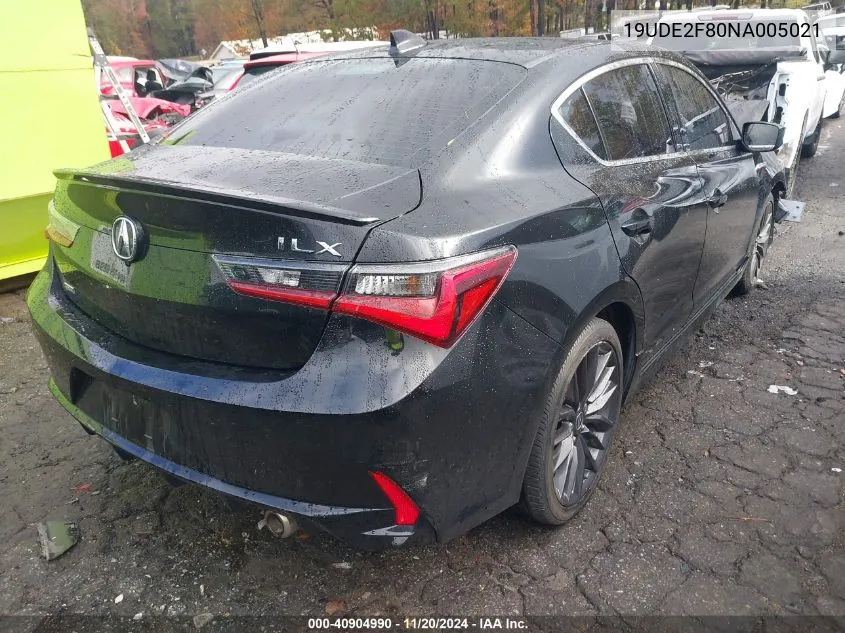 2022 Acura Ilx Premium A-Spec Packages/Technology A-Spec Packages VIN: 19UDE2F80NA005021 Lot: 40904990