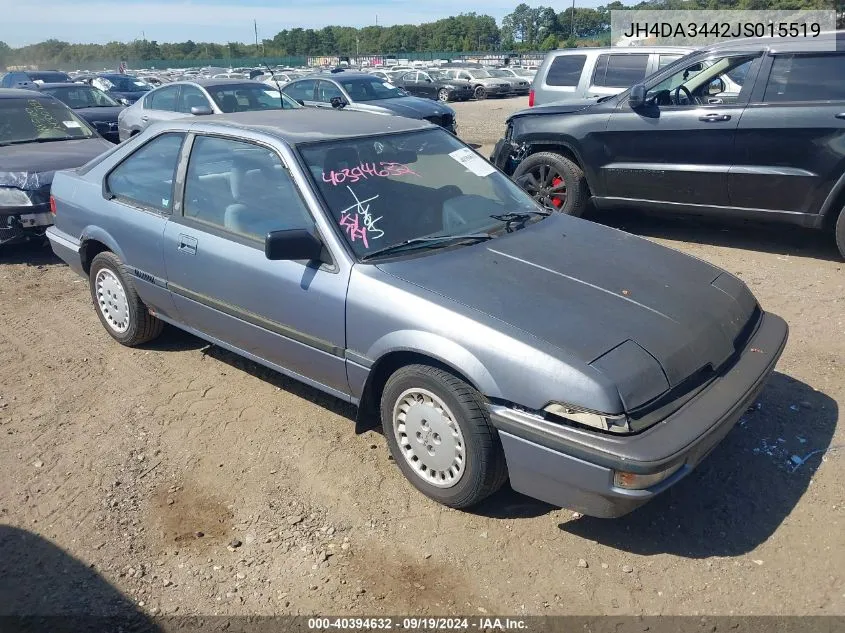 1988 Acura Integra Rs VIN: JH4DA3442JS015519 Lot: 40394632