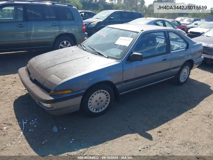 1988 Acura Integra Rs VIN: JH4DA3442JS015519 Lot: 40394632