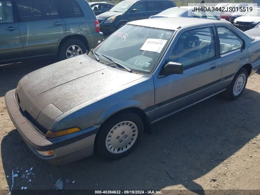 1988 Acura Integra Rs VIN: JH4DA3442JS015519 Lot: 40394632