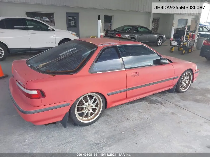 1991 Acura Integra Gs VIN: JH4DA9365MS030087 Lot: 40608199