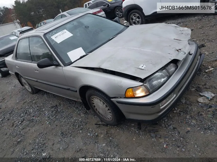 1991 Acura Integra Gs VIN: JH4DB1665MS015678 Lot: 40727659