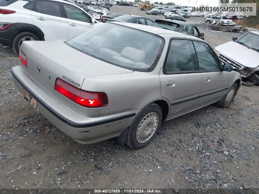 1991 Acura Integra Gs VIN: JH4DB1665MS015678 Lot: 40727659