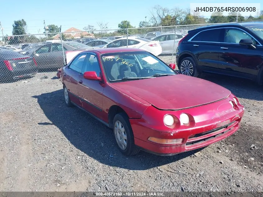 1994 Acura Integra Ls VIN: JH4DB7654RS006908 Lot: 40573160