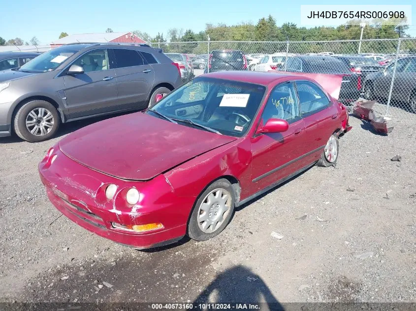 1994 Acura Integra Ls VIN: JH4DB7654RS006908 Lot: 40573160