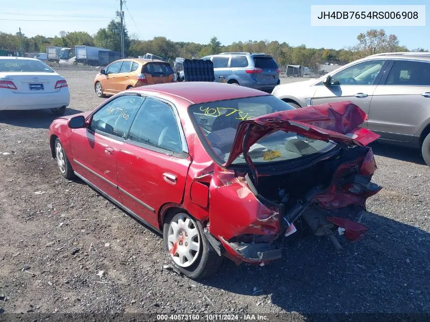 1994 Acura Integra Ls VIN: JH4DB7654RS006908 Lot: 40573160