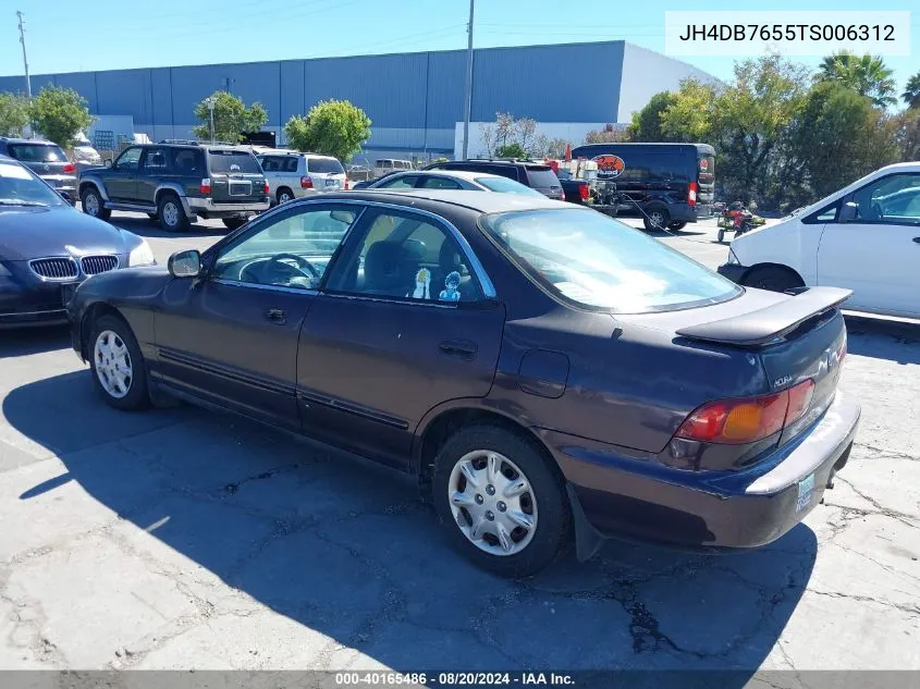 1996 Acura Integra Ls VIN: JH4DB7655TS006312 Lot: 40165486