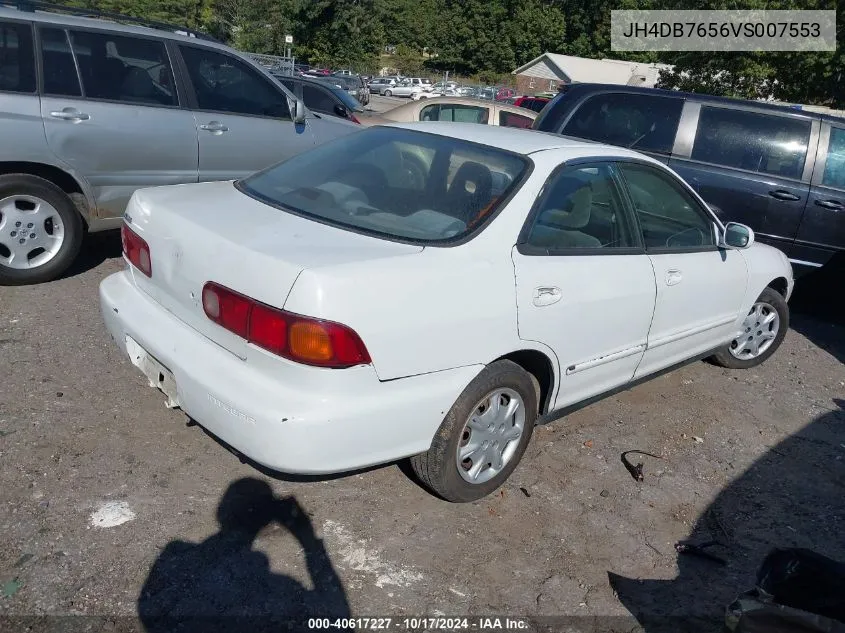 1997 Acura Integra Ls VIN: JH4DB7656VS007553 Lot: 40617227