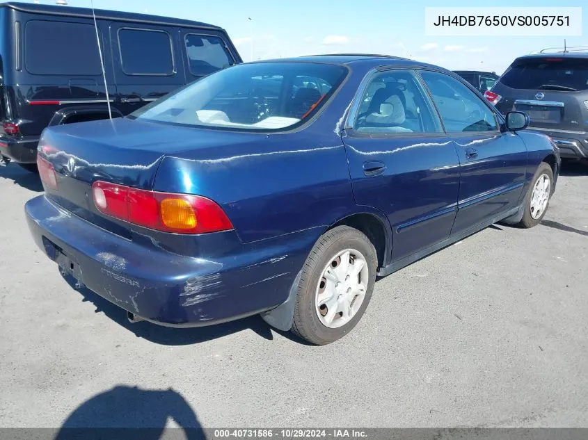 1997 Acura Integra Ls VIN: JH4DB7650VS005751 Lot: 40731586