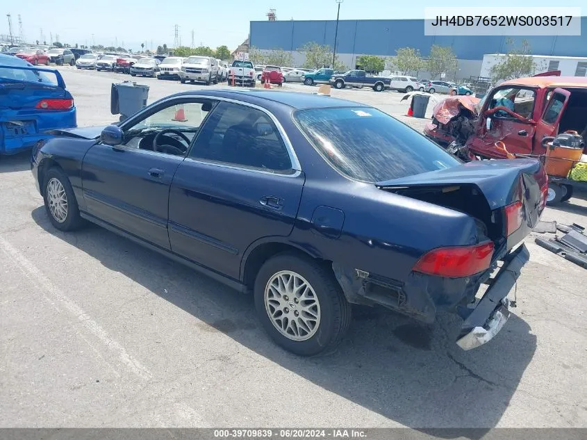 JH4DB7652WS003517 1998 Acura Integra Ls