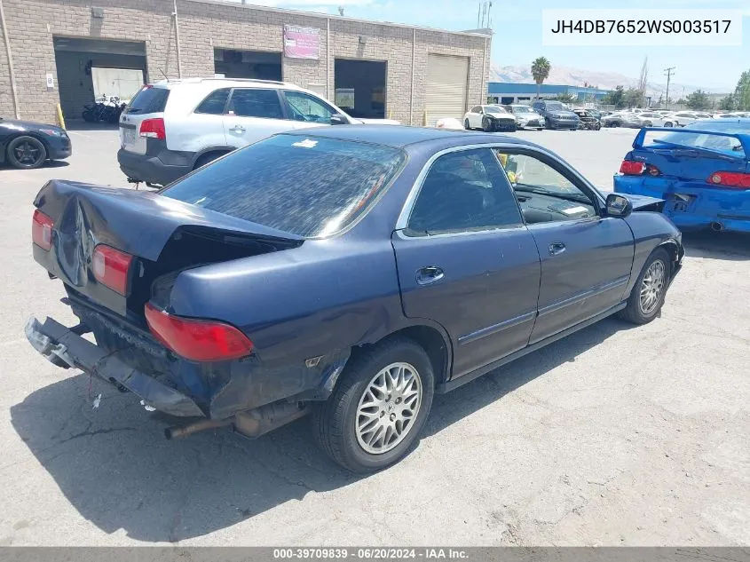 1998 Acura Integra Ls VIN: JH4DB7652WS003517 Lot: 39709839