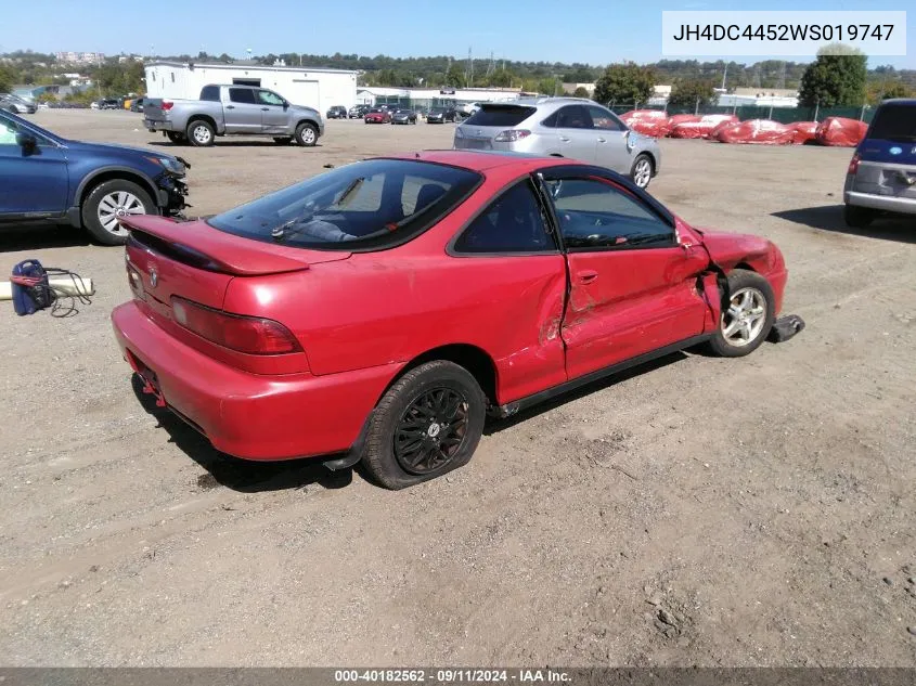 1998 Acura Integra Ls VIN: JH4DC4452WS019747 Lot: 40182562