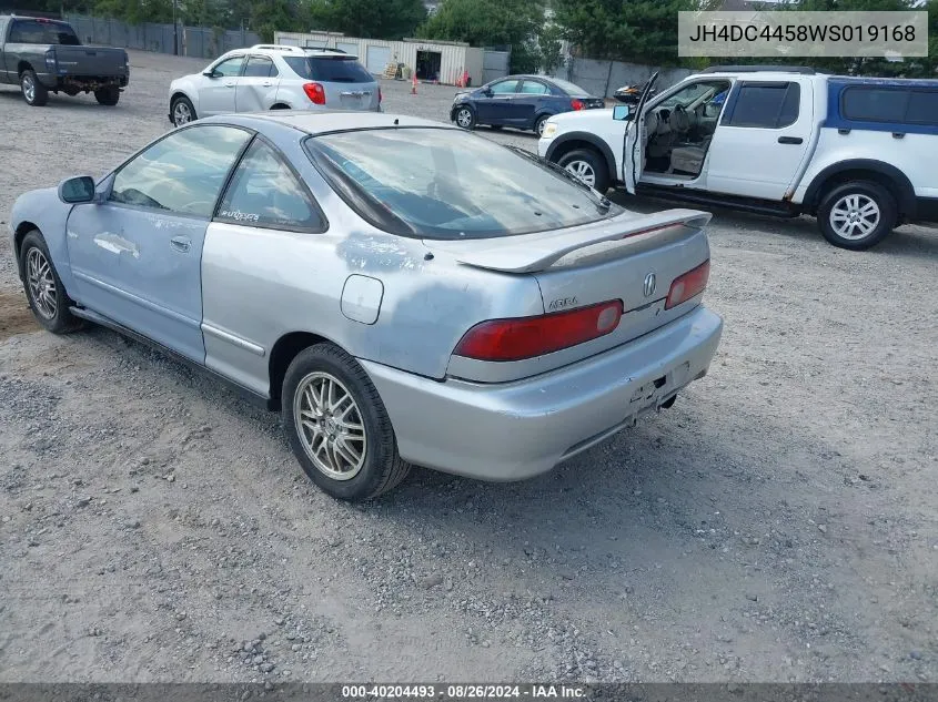 1998 Acura Integra Ls VIN: JH4DC4458WS019168 Lot: 40204493