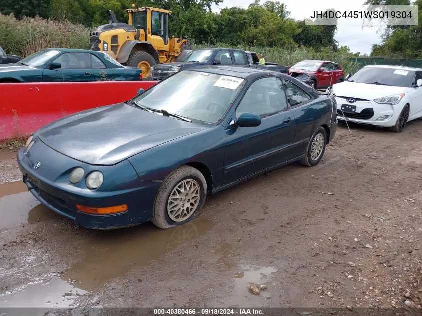 1998 Acura Integra Ls VIN: JH4DC4451WS019304 Lot: 40380466