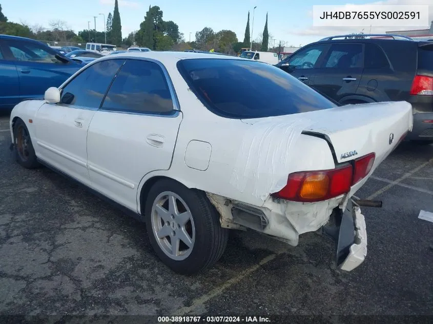 JH4DB7655YS002591 2000 Acura Integra Ls