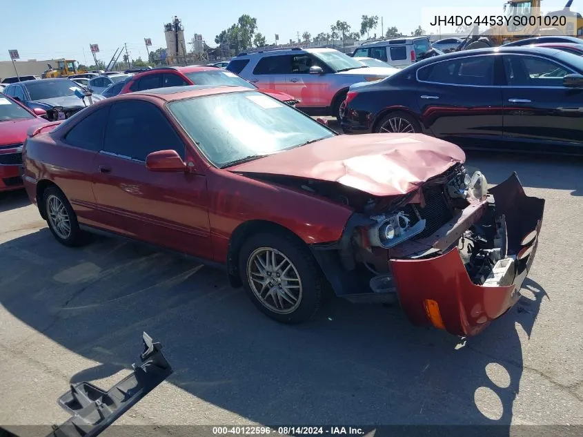 2000 Acura Integra Ls VIN: JH4DC4453YS001020 Lot: 40122596