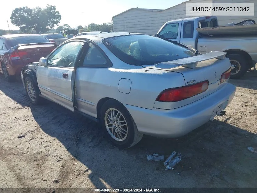 2000 Acura Integra Ls VIN: JH4DC4459YS011342 Lot: 40409229