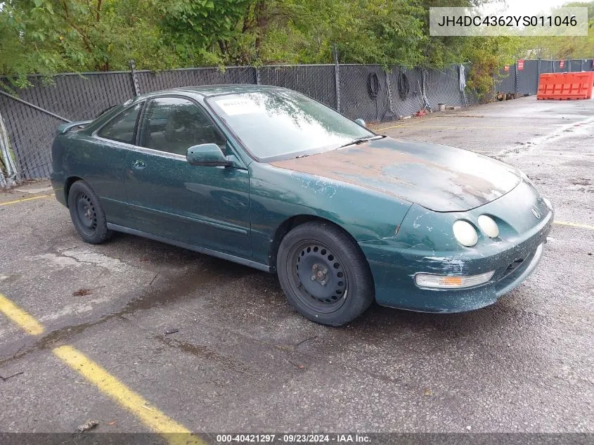 2000 Acura Integra Gs VIN: JH4DC4362YS011046 Lot: 40421297