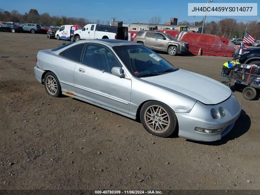 2000 Acura Integra Ls VIN: JH4DC4459YS014077 Lot: 40780309