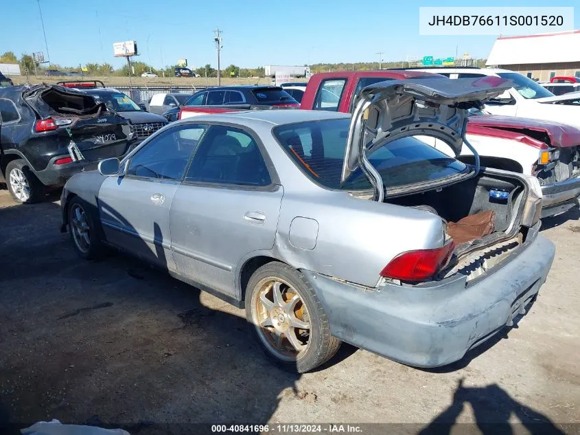 2001 Acura Integra Gs VIN: JH4DB76611S001520 Lot: 40841696