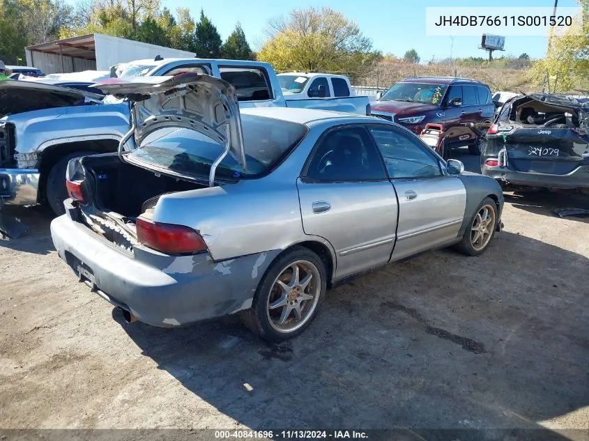 2001 Acura Integra Gs VIN: JH4DB76611S001520 Lot: 40841696